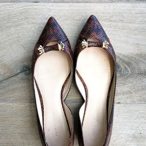 Elie Tahari snakeskin ballet flats